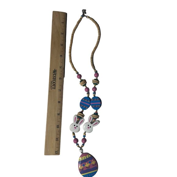 Easter Egg Bunny Rabbit Y2K Colorful Necklace - Picture 5 of 14